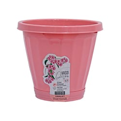 Vaso Uninjet Com Prato Rosa - 1 Unidade - Tamanho 17