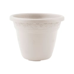 Vaso Vicenza Branco 10Cm Para Jardim - 10 Centímetros