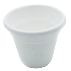 Vaso Vicenza Branco Desli 13Cm Para Jardim - 13 Centímetros