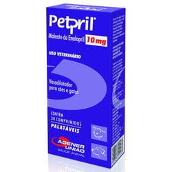 Vasodilatador Petpril 10Mg Para Cães E Gatos - 30 Comprimidos - 10 Miligramas
