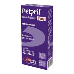 Vasodilatador Petpril 5Mg Para Cães E Gatos - 30 Comprimidos - 5 Miligramas