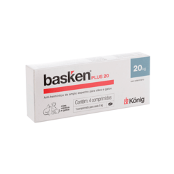 Vermífugo Basken Plus 20 - 4 Comprimidos