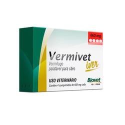 Vermífugo Biovet Iver Para Cães - 660Mg - 1 Comprimido
