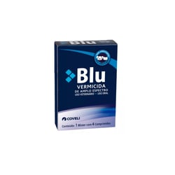 Vermífugo Blu Para Cães E Gatos - 4 Comprimidos