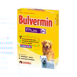 Vermífugo Bulvermin Plus Coveli 660Mg Para Cães - 4 Comprimidos