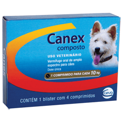 Vermífugo Canex Composto Ceva Para Cães - 4 Comprimidos