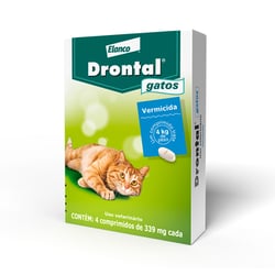 Vermífugo Drontal Para Gatos Até 4Kg - 4 Comprimidos