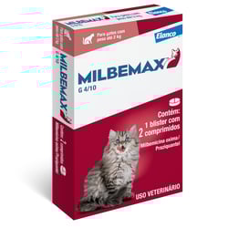 Vermífugo Elanco Milbemax Para Gatos Até 2Kg - 2 Comprimidos