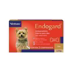 Vermífugo Endogard Para Cães Até 2,5Kg - 6 Comprimidos - 2 Unidades