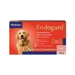 Vermífugo Endogard Para Cães De Até 30Kg - 6 Comprimidos - 2 Unidades