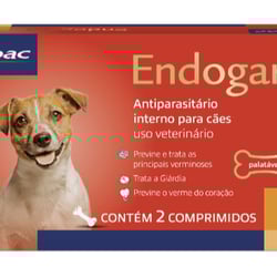 Vermífugo Endogard Virbac Para Cães De Até 10Kg - 2 Comprimidos - 2 Unidades