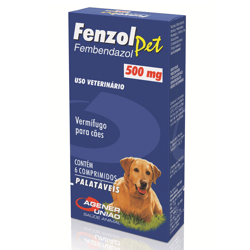 Vermífugo Fenzol Pet 500Mg Cães - 6 Comprimidos
