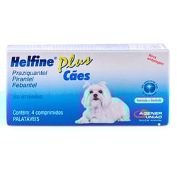 Vermífugo Helfine Plus Agener União Para Cães - 4 Comprimidos
