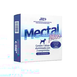 Vermífugo Mectal Plus Mundo Animal Para Cães 30Kg - 1 Unidade - 2 Comprimidos