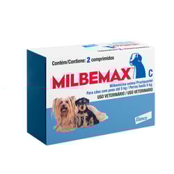 Vermífugo Milbemax C Para Cães Até 5Kg - 2 Comprimidos