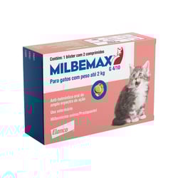 Vermífugo Milbemax Para Gatos De 0,5 A 2Kg - 2 Comprimidos