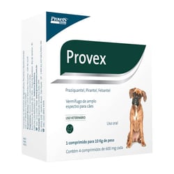 Vermífugo Provex Provet Para Cães - 4 Comprimidos