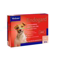 Vermífugo Virbac Endogard Para Cães 10Kg - 6 Comprimidos - 2 Unidades