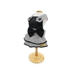 Vestido Jardineira Domum Dualcolor Cinza Para Cães - 1 Unidade