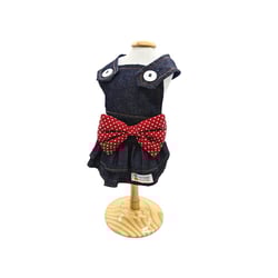 Vestido Jardineira Domum Jeans Para Cães - 1 Unidade - Tamanho 6