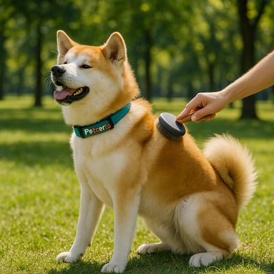 Cão Akita com pelagem e cuidados