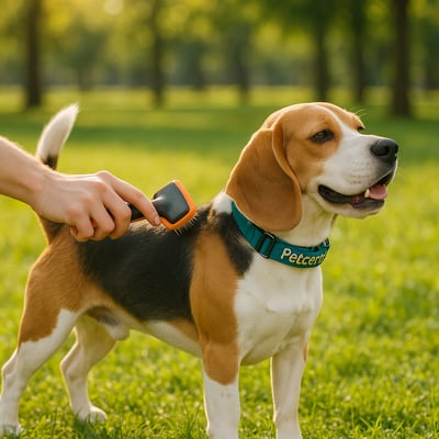 Cão Beagle com pelagem e cuidados