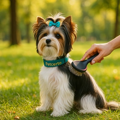 Cão Biewer Terrier com pelagem e cuidados