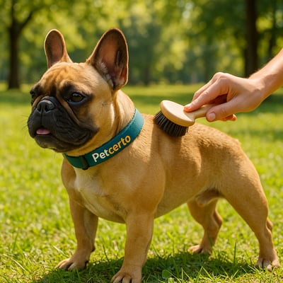 Cão Bulldog Francês com pelagem e cuidados