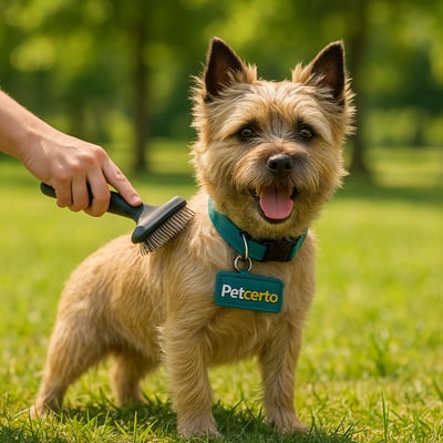 Cão Cairn Terrier com pelagem e cuidados