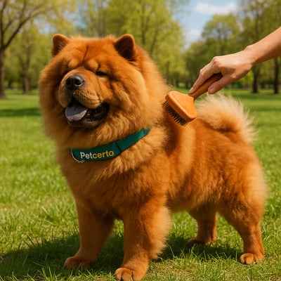 Cão Chow Chow com pelagem e cuidados