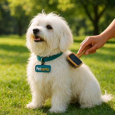 Cão Coton De Tulear com pelagem e cuidados