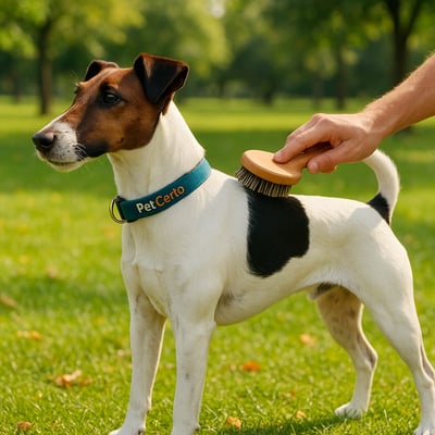 Cão Fox Terrier De Pelo Liso com pelagem e cuidados