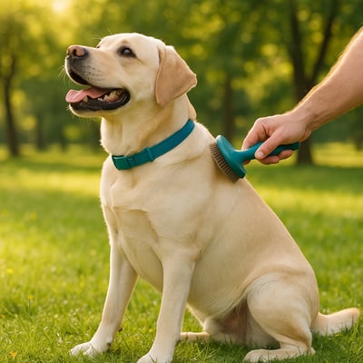 Cão Labrador Retriever com pelagem e cuidados