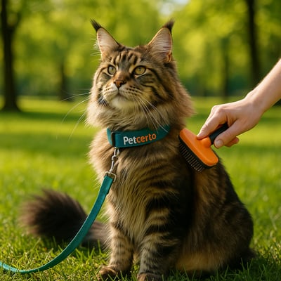 Cão Maine Coon com pelagem e cuidados
