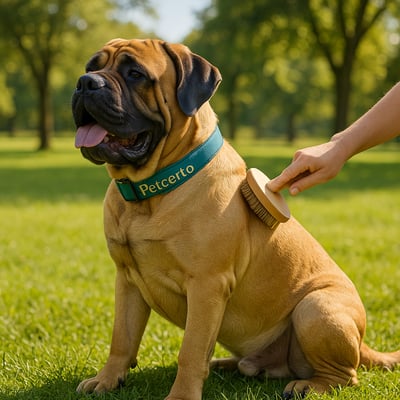 Cão Mastiff com pelagem e cuidados