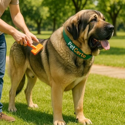 Cão Mastim Espanhol com pelagem e cuidados