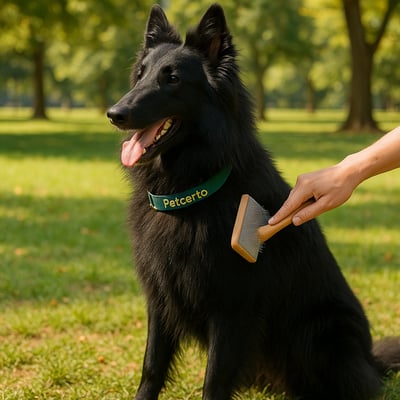 Cão Pastor Belga Groenendael com pelagem e cuidados