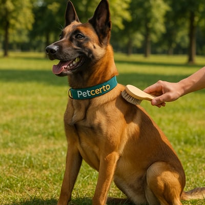 Cão Pastor Belga Malinois com pelagem e cuidados