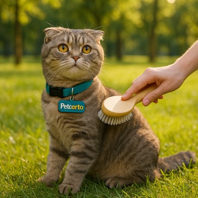 Cão Scottish Fold com pelagem e cuidados