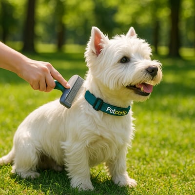 Cão West Highland White Terrier com pelagem e cuidados
